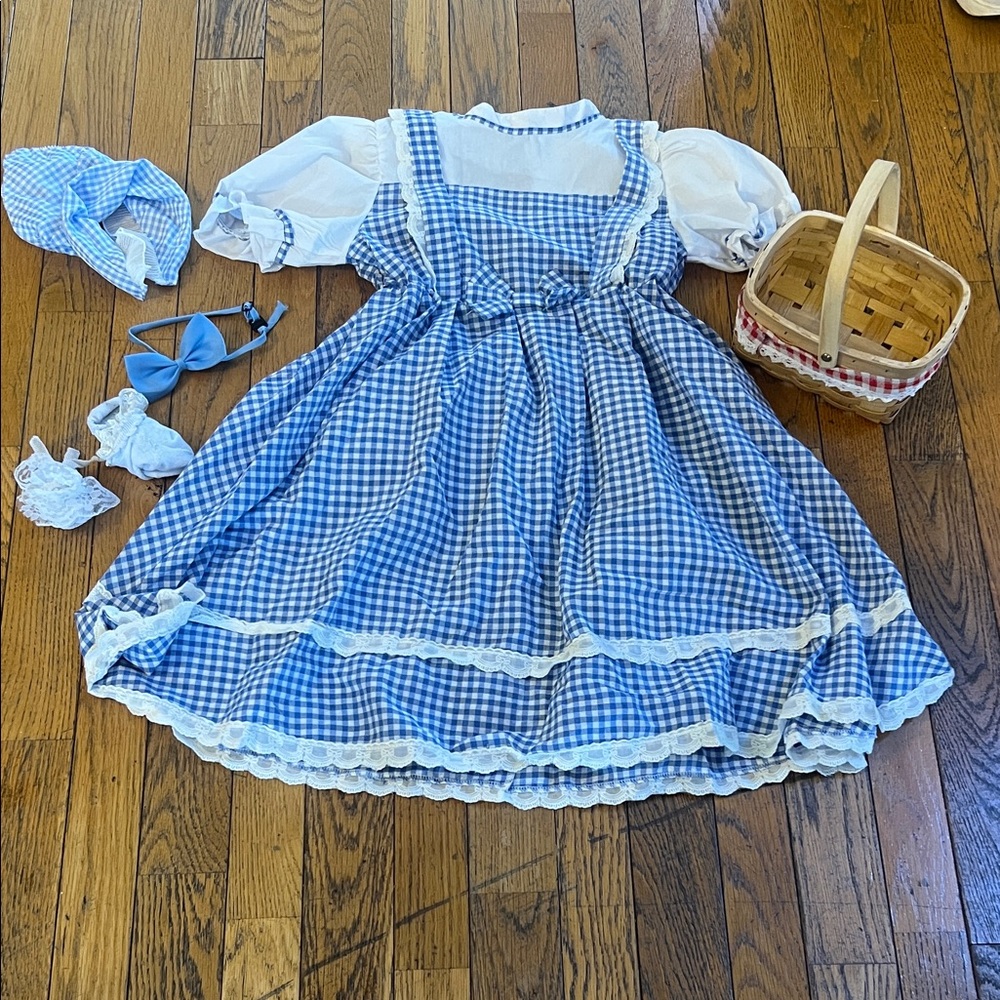 Blue and White Gingham Kids Dorothy Costume